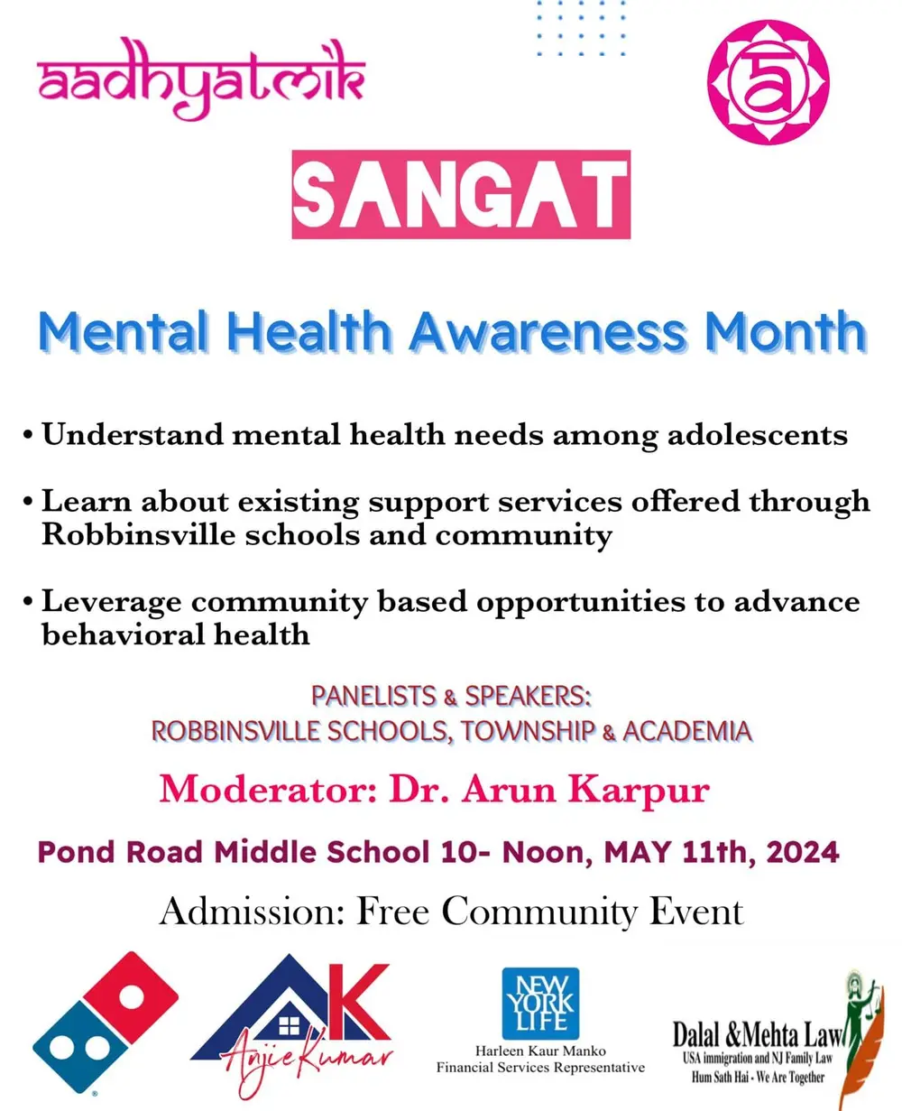 Poster for the Sangat Mental Health Awareness Month panel